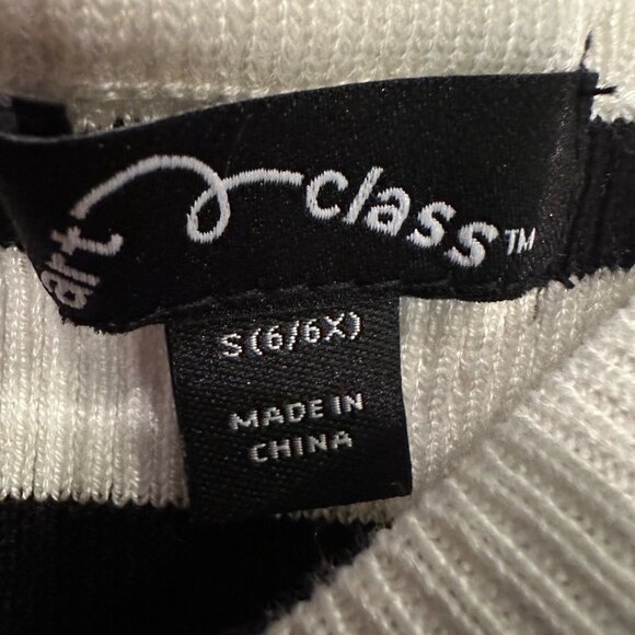 ART CLASS GIRLS SIZE 6/6X BLACK WHITE SHIRT TOP - Picture 4 of 6
